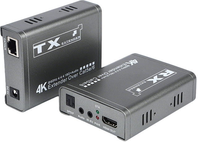 M-HK60 4K@60Hz 50M Extender Over Cat5e/6 with Audio IR Loop Output 4K Video Transmitter