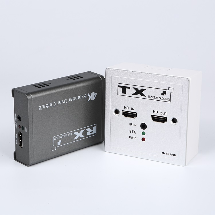 M-HK100B 4K@30Hz 100M Plug & Play Wall Plate Signal Extender