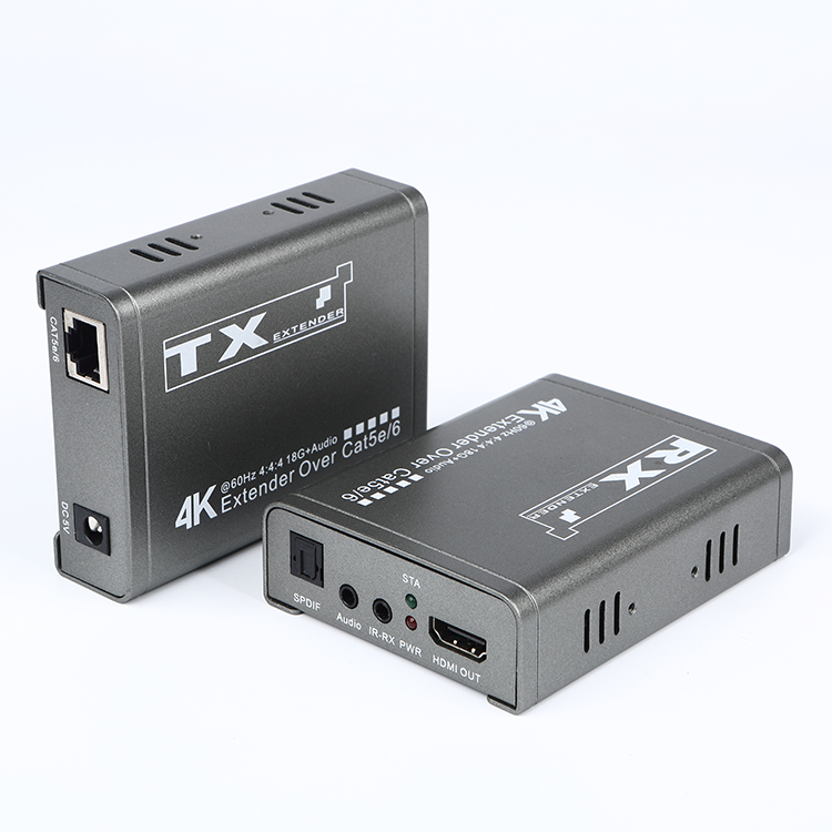 Extensor M-HK60 4K@60Hz 50M sobre Cat5e/6 con salida de bucle IR de audio Transmisor de v&iacute;deo 4K