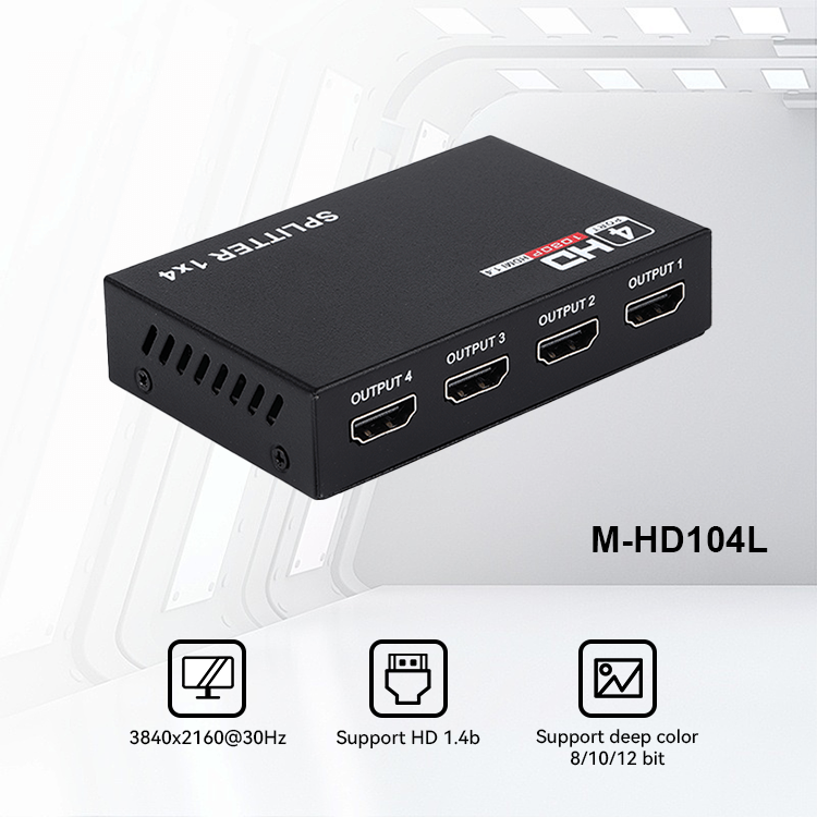 M-HD104L فاصل ثلاثي الأبعاد متعدد المخرجات عالي الدقة 1 &times; 4