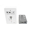 Front view of M-HD60M 120-type HDMI wall outlet extender with HDMI input and output, LED indicators and power jack