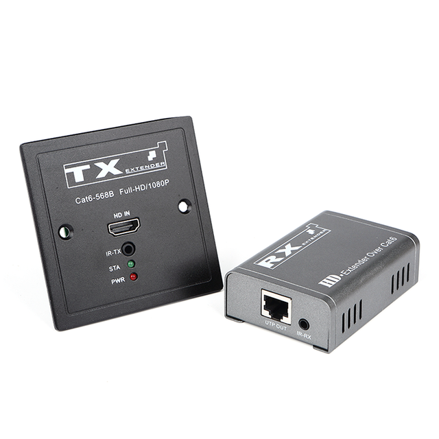 【M-HD60B】86 Panel POC IR Cat5e/6 HD Extender
