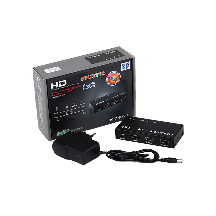 M-HDSP102 فاصل HD كامل ثلاثي الأبعاد متعدد المخرجات 1 &times; 2
