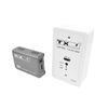 Side view of HDMI to ethernet wall plate transmitter and receiver
