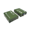 3 interfaces of TX: audio in, dp in and kvm in. And the RX has 1 fiber port, 3 indicators and 1 power port 