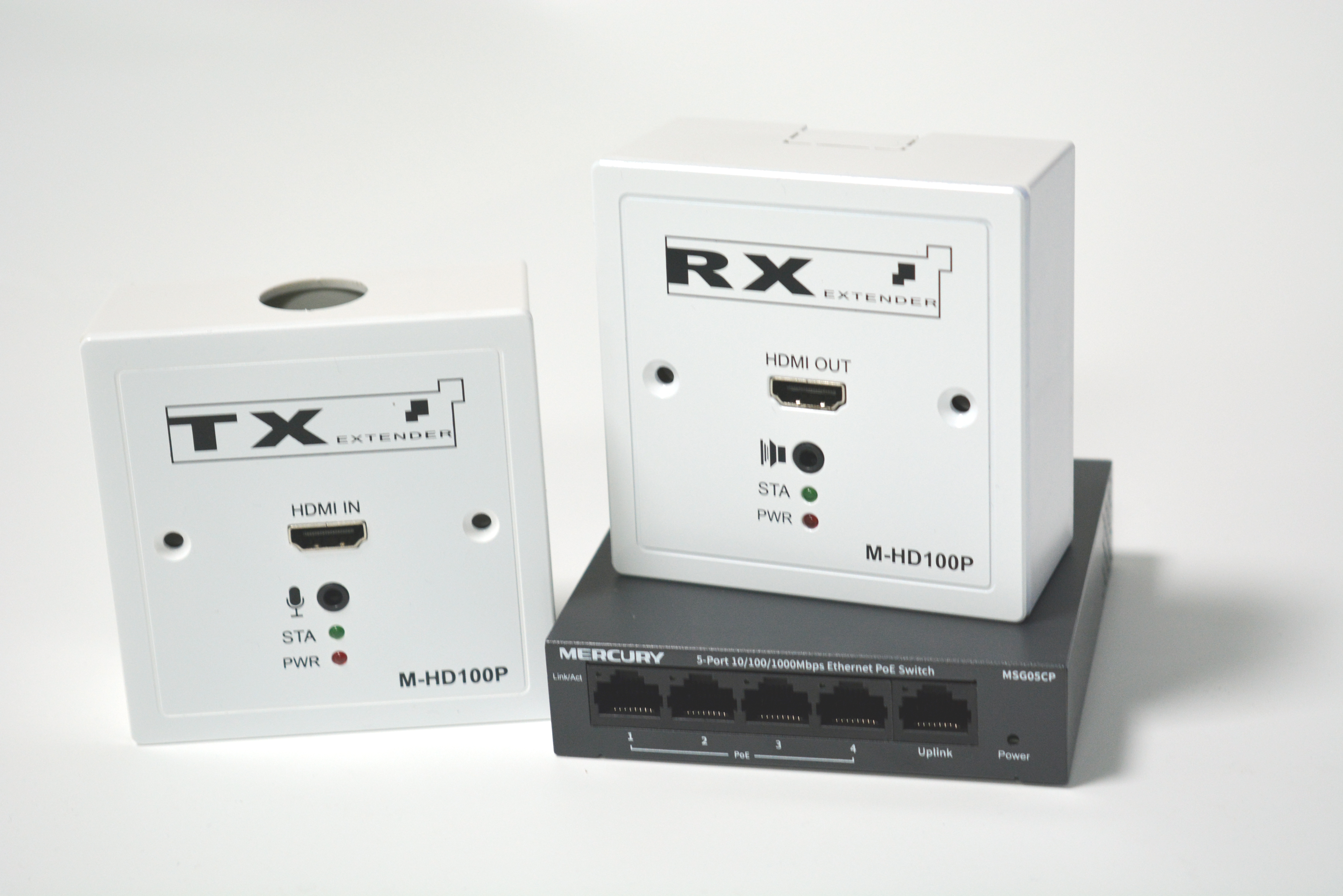 Level up your commercial AV projects with our M-HD100P PoE Video Wall Plate Extender! One Transmitter, Multiple Receivers.