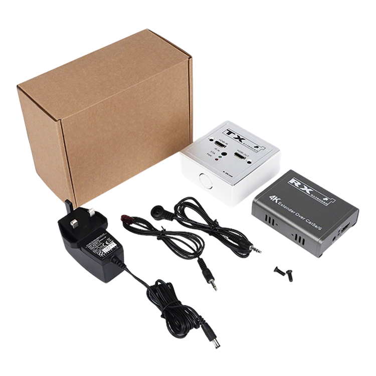 【M-HK100B】4K IR Loop Output Cat5e/6 HD Extender
