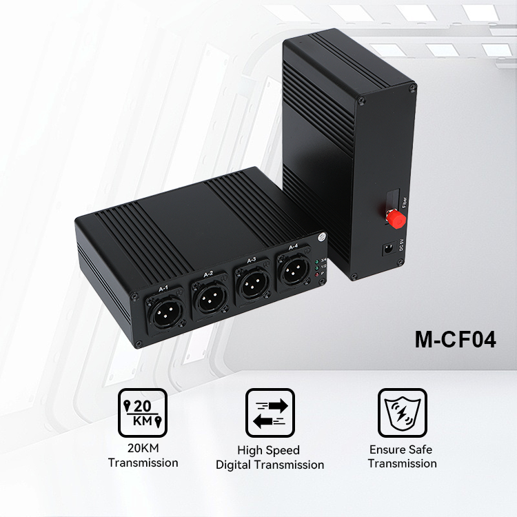 M-CF04 Digital Four-Channel XLR Audio Fiber Extender